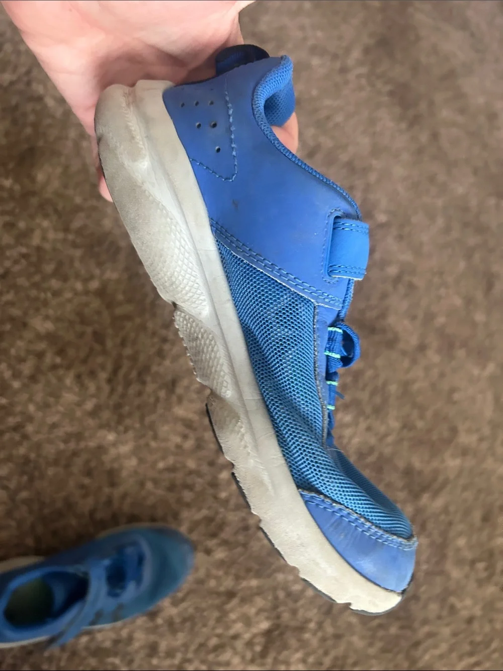 Under Armour Kids Blue and Green Athletic Sneakers